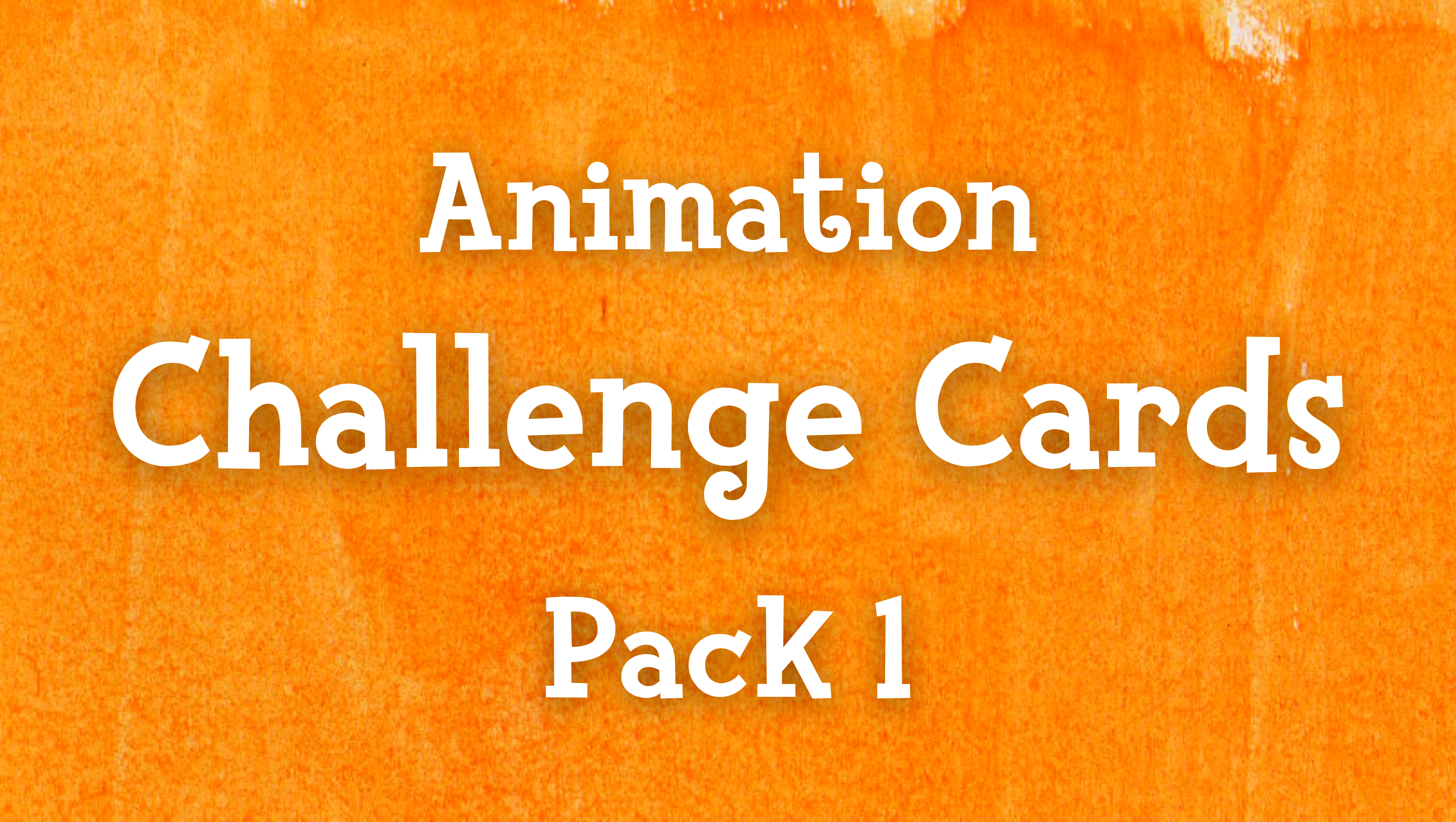 Animation Challenge Cards Pack 1